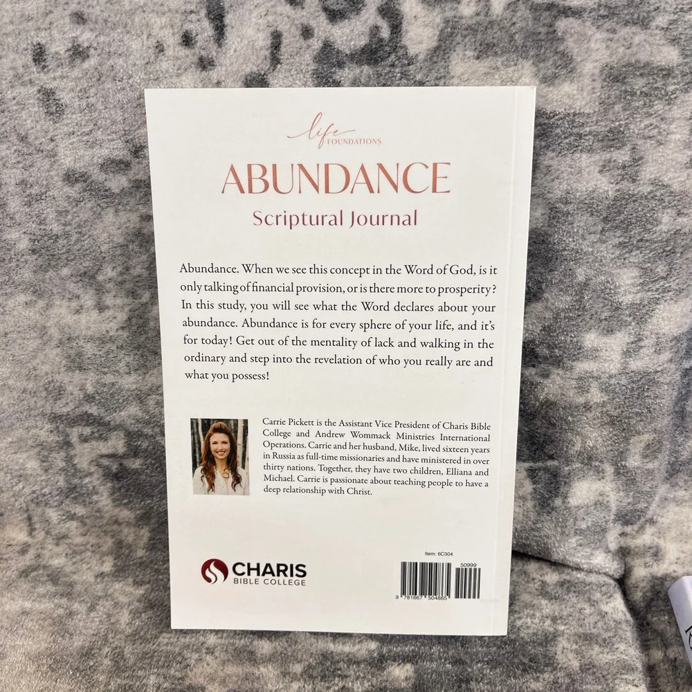 Charis Bible College Carrie Pickett Abundance Scriptural Journal Life Foundation